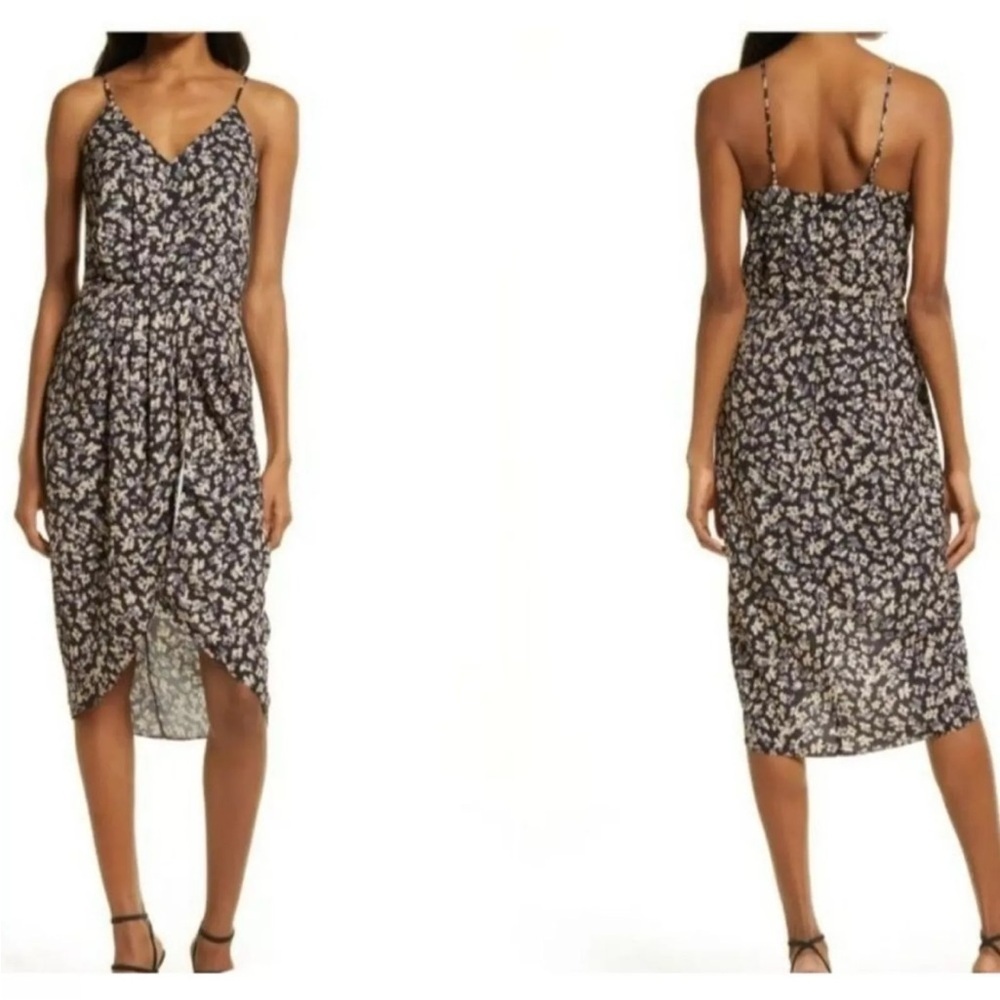 Chelsea 28 Sleeveless Spaghetti Straps Lined Flower Midi‎ Dress Size M